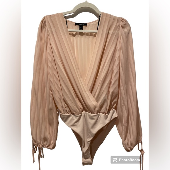 Forever 21 Tops - Forever 21 Pink Sheer bodysuit size S